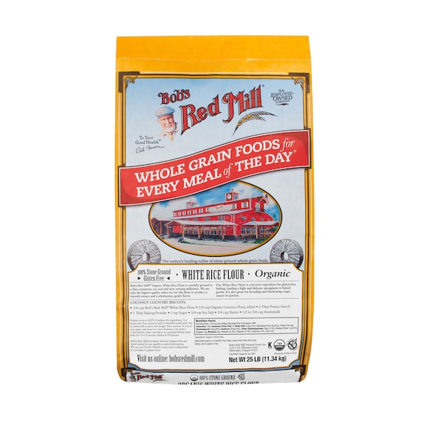 Bob's Red Mill Organic White Rice Flour 25lbs